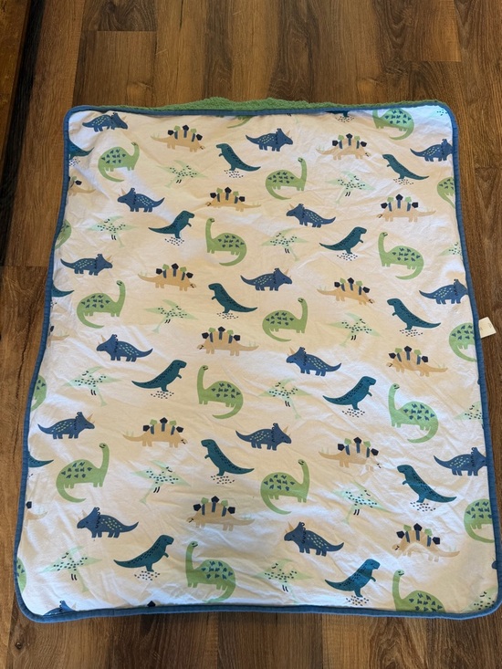 cloud island Other - cloud island Green & Blue Dinosaur Baby Blanket